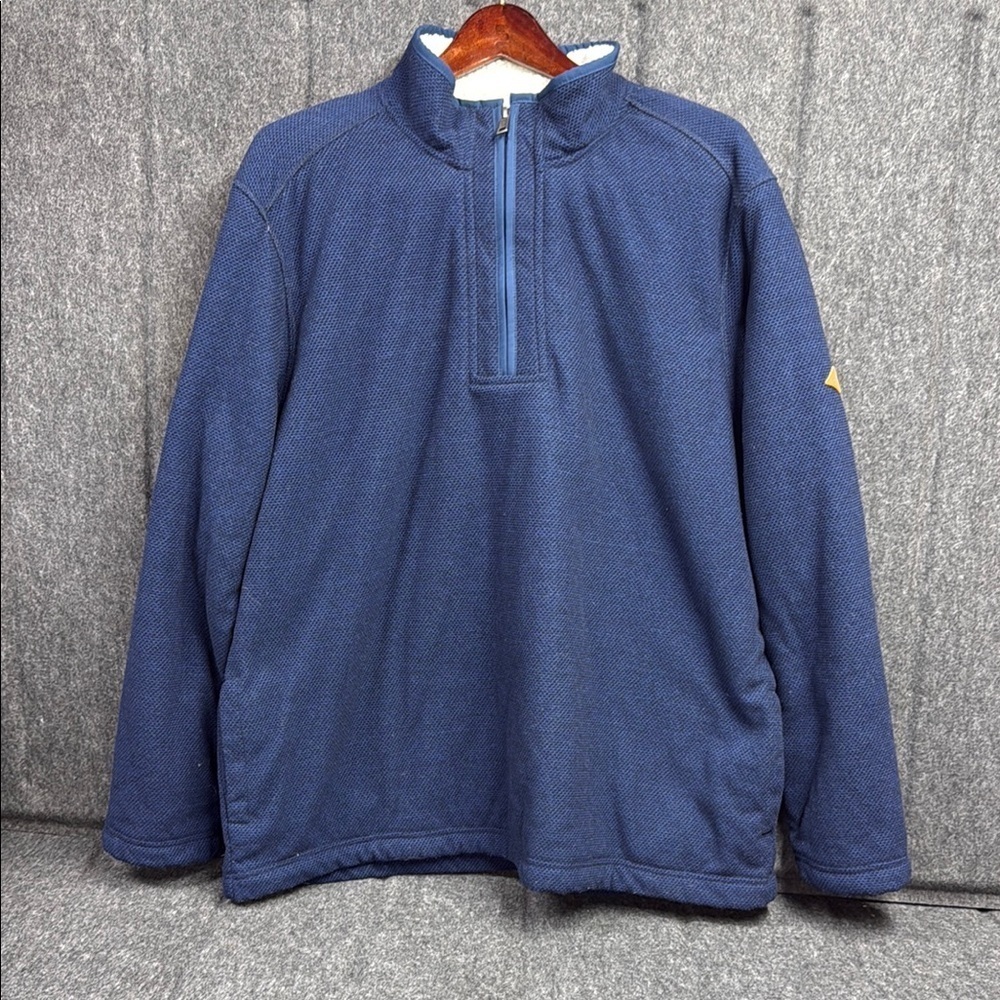 Orvis Blue Textured Zip-Up Jacket